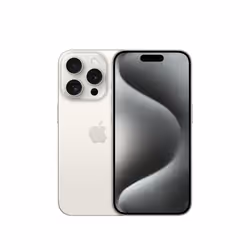 Apple iPhone 15 Pro , 15,5 cm (6.1"), 2556 x 1179 pixels, 256 Go, 48 MP, iOS 17, Titane, Blanc