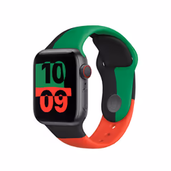 Apple MUQ53ZM/A Bande Noir, Vert, Rouge Fluoroélastomère