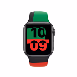 Apple MUQ53ZM/A Bande Noir, Vert, Rouge Fluoroélastomère