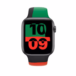 Apple MUQ83ZM/A Bande Noir, Vert, Rouge Fluoroélastomère