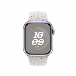 Apple MUUL3ZM/A Bande Blanc Aluminium, Fluoroélastomère