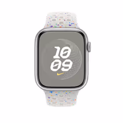 Apple MUV13ZM/A Bande Blanc Aluminium, Fluoroélastomère