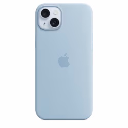 Apple Coque en silicone avec MagSafe pour iPhone 15 Plus - Bleu clair, Housse, Apple, iPhone 15 Plus, 17 cm (6.7"), Bleu clai ...