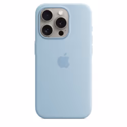 Apple Coque en silicone avec MagSafe pour iPhone 15 Pro - Bleu clair, Housse, Apple, iPhone 15 Pro, 15,5 cm (6.1"), Bleu clai ...