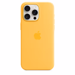Apple Coque en silicone avec MagSafe pour iPhone 15 Pro Max - Rayon de soleil