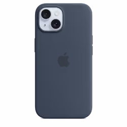 Apple Coque en silicone avec MagSafe pour iPhone 15 - Bleu orage, Housse, Apple, iPhone 15, 15,5 cm (6.1"), Marine