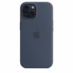 Apple Coque en silicone avec MagSafe pour iPhone 15 - Bleu orage - Vue supplémentaire 5