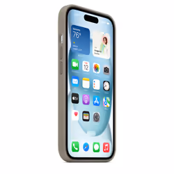 Apple Coque en silicone avec MagSafe pour iPhone 15 - Argile - Vue supplémentaire 7