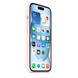 Apple Coque en silicone avec MagSafe pour iPhone 15 - Rose pâle - Vue supplémentaire 7