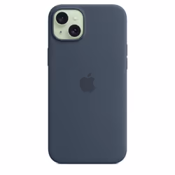 Apple Coque en silicone avec MagSafe pour iPhone 15 Plus - Bleu orage - Vue supplémentaire 4