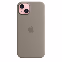Apple Coque en silicone avec MagSafe pour iPhone 15 Plus - Argile