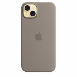 Apple Coque en silicone avec MagSafe pour iPhone 15 Plus - Argile