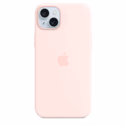 Apple Coque en silicone avec MagSafe pour iPhone 15 Plus - Rose pâle, Housse, Apple, iPhone 15 Plus, 17 cm (6.7"), Rose