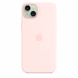 Apple Coque en silicone avec MagSafe pour iPhone 15 Plus - Rose pâle - Vue supplémentaire 4