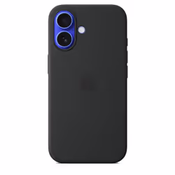 Apple Coque en silicone avec MagSafe pour iPhone 16 - Noir, Housse, Apple, iPhone 16, 15,5 cm (6.1"), Noir