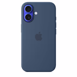 Apple Coque en silicone avec MagSafe pour iPhone 16 - Denim - Vue supplémentaire 5