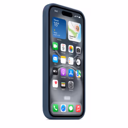 Apple Coque en silicone avec MagSafe pour iPhone 16 - Denim - Vue supplémentaire 6