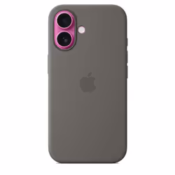 Apple Coque en silicone avec MagSafe pour iPhone 16 - Gris minéral