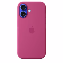Apple Coque en silicone avec MagSafe pour iPhone 16 - Fuchsia, Housse, Apple, iPhone 16, 15,5 cm (6.1"), Fuchsia