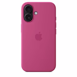 Apple Coque en silicone avec MagSafe pour iPhone 16 - Fuchsia - Vue supplémentaire 5