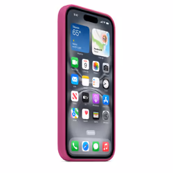 Apple Coque en silicone avec MagSafe pour iPhone 16 - Fuchsia - Vue supplémentaire 6