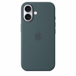 Apple Coque en silicone avec MagSafe pour iPhone 16 - Vert lacustre - Vue supplémentaire 4