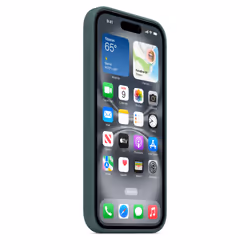 Apple Coque en silicone avec MagSafe pour iPhone 16 - Vert lacustre - Vue supplémentaire 6