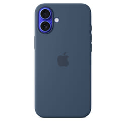 Apple Coque en silicone avec MagSafe pour iPhone 16 Plus - Denim