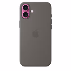 Apple Coque en silicone avec MagSafe pour iPhone 16 Plus - Gris minéral