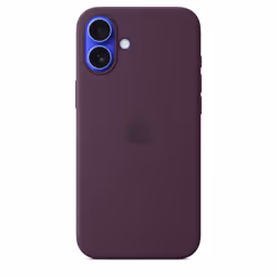 Apple Coque en silicone avec MagSafe pour iPhone 16 Plus - Prune, Housse, Apple, iPhone 16 Plus, 17 cm (6.7"), Violet