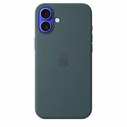 Apple Coque en silicone avec MagSafe pour iPhone 16 Plus - Vert lacustre, Housse, Apple, iPhone 16 Plus, 17 cm (6.7"), Vert