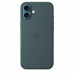 Apple Coque en silicone avec MagSafe pour iPhone 16 Plus - Vert lacustre