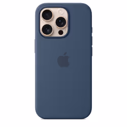 Apple Coque en silicone avec MagSafe pour iPhone 16 Pro - Denim, Housse, Apple, iPhone 16 Pro, 16 cm (6.3"), Bleu