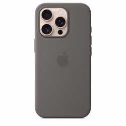 Apple Coque en silicone avec MagSafe pour iPhone 16 Pro - Gris minéral, Housse, Apple, iPhone 16 Pro, 16 cm (6.3"), Gris