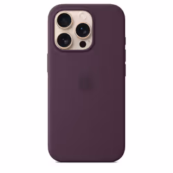 Apple Coque en silicone avec MagSafe pour iPhone 16 Pro - Prune, Housse, Apple, iPhone 16 Pro, 16 cm (6.3"), Plum colour