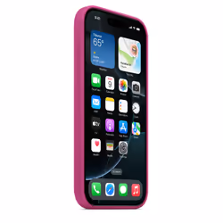 Apple Coque en silicone avec MagSafe pour iPhone 16 Pro - Fuchsia - Vue supplémentaire 5