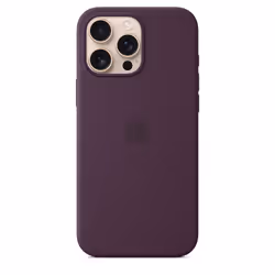 Apple Coque en silicone avec MagSafe pour iPhone 16 Pro Max - Prune, Housse, Apple, iPhone 16 Pro Max, 17,5 cm (6.9"), Plum c ...