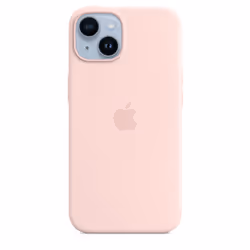 Apple Coque en silicone avec MagSafe pour iPhone 14 - Rose craie, Housse, Apple, iPhone 14, 15,5 cm (6.1"), Rose