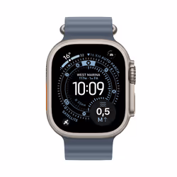 Apple Watch Ultra 3 OLED 49 mm Numérique 422 x 514 pixels Écran tactile 5G Titane Wifi GPS (satellite)