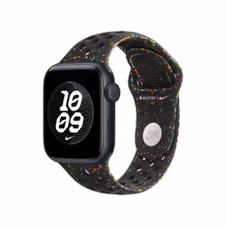 Apple 40mm Midnight Black Nike Sport Band - M/L Bande Noir Aluminium, Fluoroélastomère - Vue supplémentaire 2