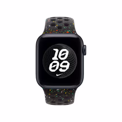 Apple 40mm Midnight Black Nike Sport Band - M/L Bande Noir Aluminium, Fluoroélastomère - Vue supplémentaire 3