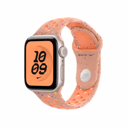 Apple 40mm Alpenglow Pink Nike Sport Band - M/L Bande Rose Aluminium, Fluoroélastomère - Vue supplémentaire 2