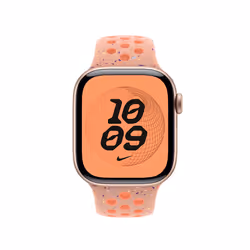 Apple 42mm Alpenglow Pink Nike Sport Band - M/L Bande Rose Aluminium, Fluoroélastomère - Vue supplémentaire 3