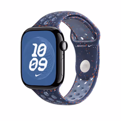 Apple Nike Sport Band Bande Bleu Aluminium, Fluoroélastomère - Vue supplémentaire 2
