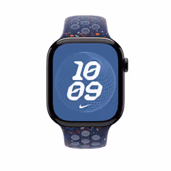 Apple Nike Sport Band Bande Bleu Aluminium, Fluoroélastomère - Vue supplémentaire 3
