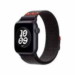Apple Nike Sport Loop Bande Noir Nylon, Polyester recyclé, Spandex - Vue supplémentaire 2
