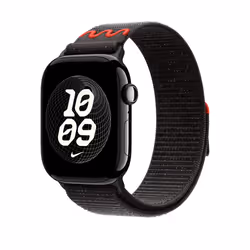 Apple Nike Sport Loop Bande Noir Nylon, Polyester recyclé, Spandex - Vue supplémentaire 2
