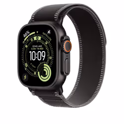 Apple 49mm Black/Charcoal Trail Loop - M/L - Black Titanium Finish Bande Noir Titane, Polyester, Spandex, Nylon - Vue supplémentaire 2