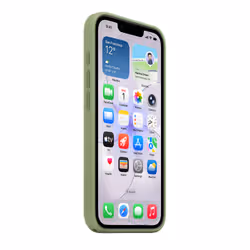 Apple Coque en silicone avec MagSafe pour iPhone 17e - Vert ardoise - Vue supplémentaire 4