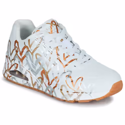 Baskets Skechers Ch Uno Metallic Love W - SKECHERS - Femme - Blanc - Synthétique - Lacets